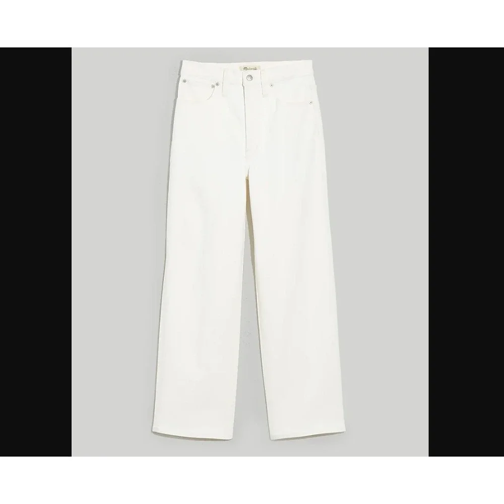 Madewell Womens Tall T28 Perfect Vintage Wide Leg Crop Jeans High Waist Fitted - Picture 3 of 9